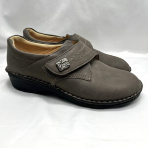 Finn Comfort Brown Leather Shoes Slip On mule clog Women's EU 38D US 7.5 EUC